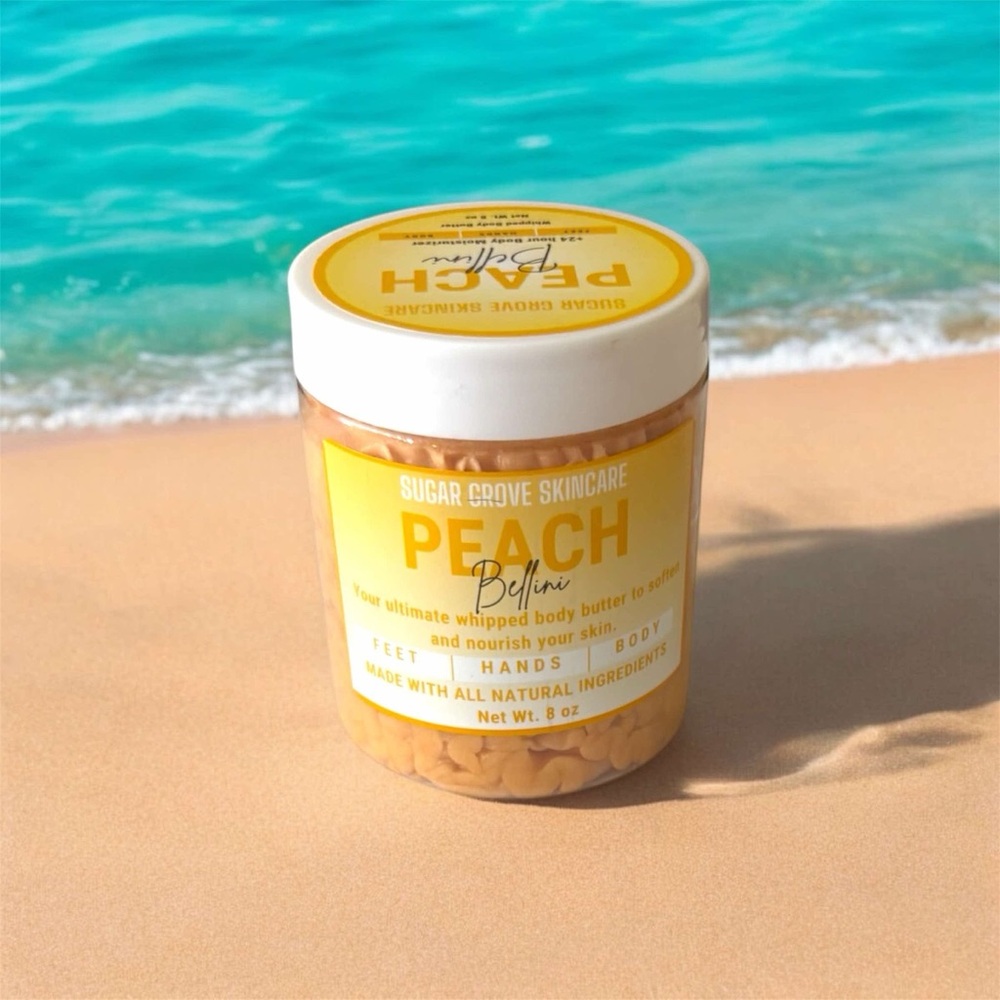 Sugar Grove 8 Oz Peach & Sparkling Champagne Scented Whipped Body Butter